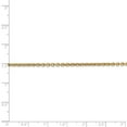 thumbnail image 5 of 14K Yellow Gold chain style Cable 9 in 2.2 mm 2.2mm Solid Polished Anklet, 5 of 5