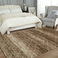thumbnail image 2 of FairOnly Brown Large Area Rugs 8'x10' Geometric Washable Carpet for Bedroom Stain-Resistant for Home Office, 2 of 7