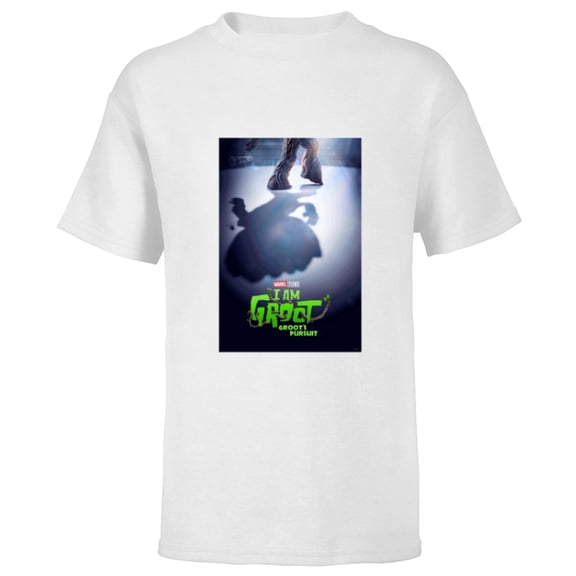 Marvel Studios I Am Groot Groot’s Pursuit Episode Poster - Short Sleeve T-Shirt for Kids - Customized-White