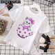 thumbnail image 2 of Camiseta rosa con estampado de gatos de dibujos animados para niños, camiseta de estilo occidental, manga corta para niños y niñas, ropa de Stranger Things, 2 of 5