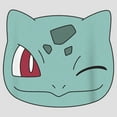 thumbnail image 2 of Women's Pokemon Bulbasaur Wink Face  Racerback Tank Top White Heather X Small, 2 of 4