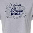 thumbnail image 3 of Disney Classics - Cats & Dogs - I Want All The Disney Dogs  - Juniors Cropped Cotton Blend T-Shirt, 3 of 5