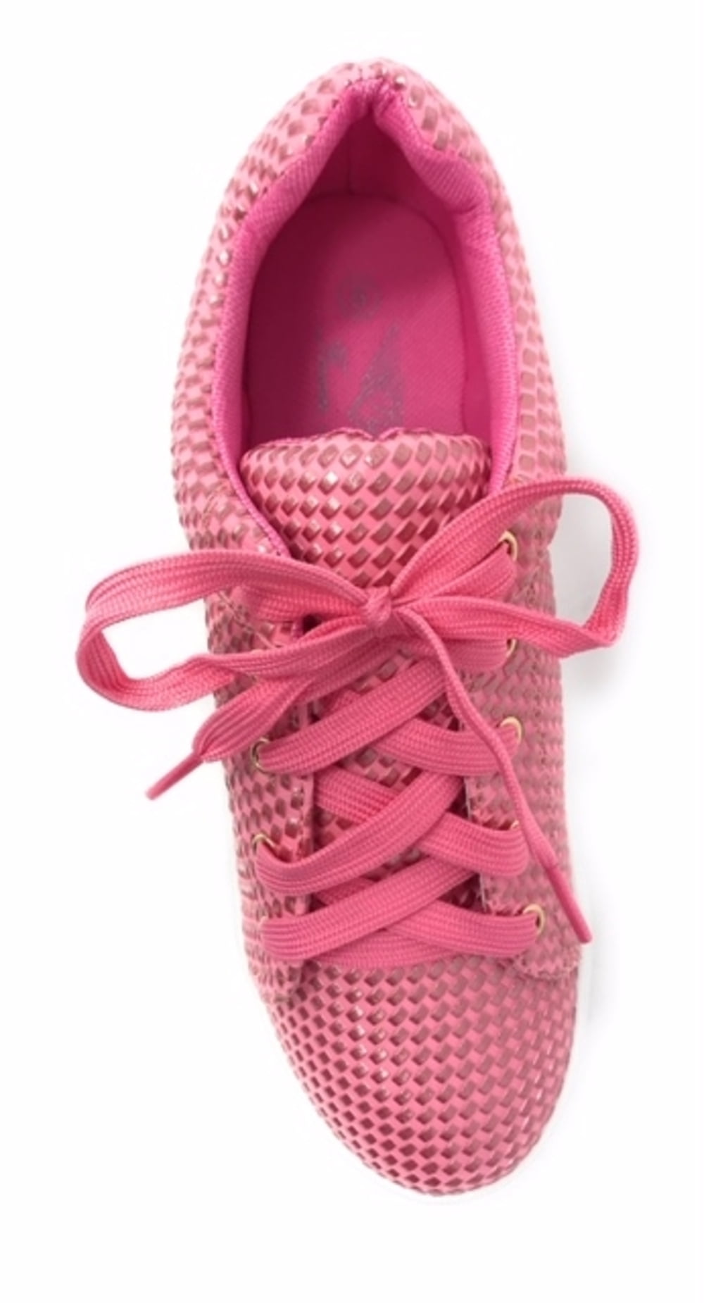 Forever Young Women's Textured Material Lace up Sneakers