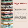 thumbnail image 6 of Bohemian Stretch stone beads Bracelets Green Aventurine 4mm Sizes - Gemstone Beaded Bracelets For Women and Men 6.5-7.2in Round bangle, 6 of 12