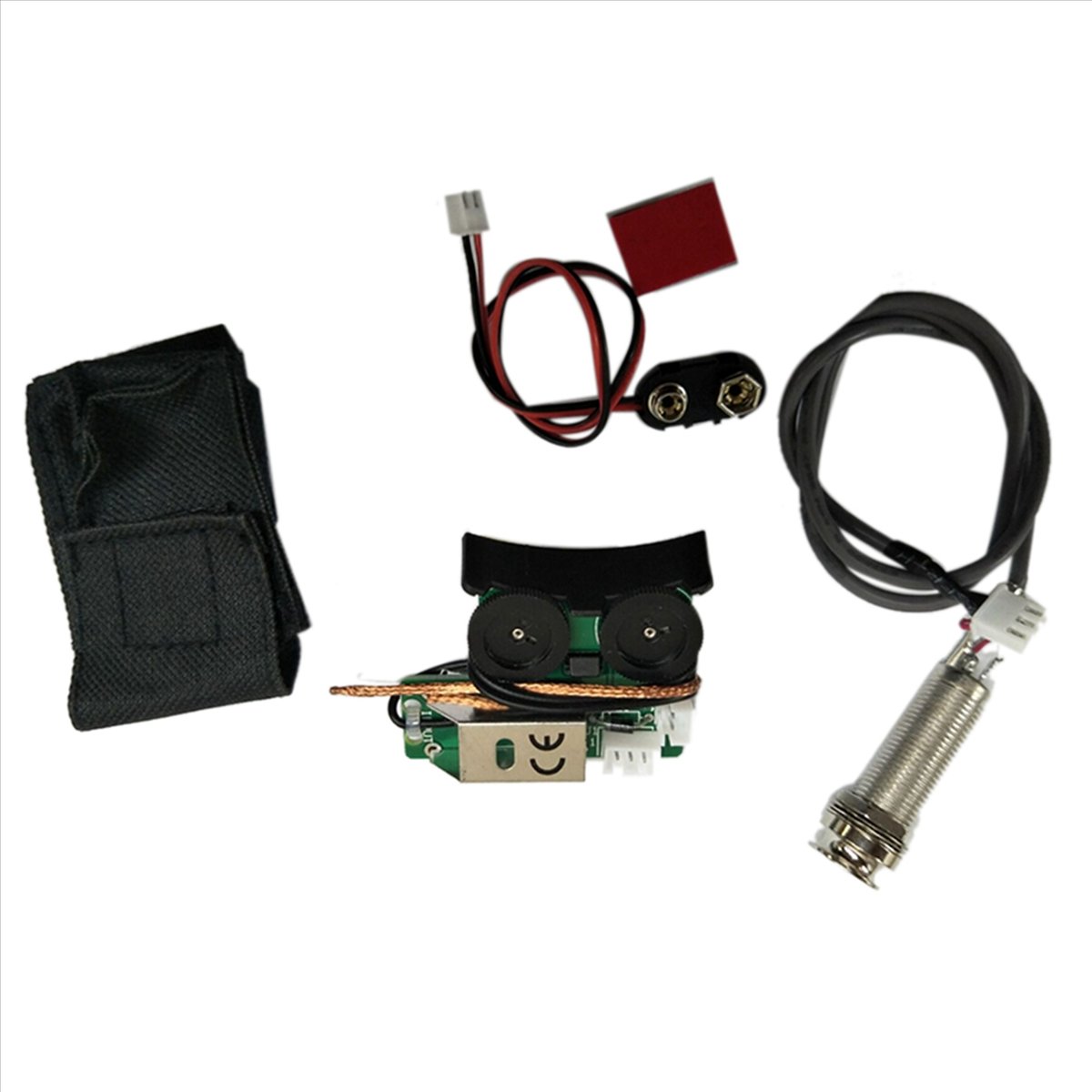 4X Under Saddle Piezo Pickup Onboard Preamp System for Acoustic Guitar