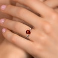 thumbnail image 4 of Gem Stone King 10K Two Tone Gold Red Garnet Solitaire Engagement Ring for Women | 1.50 Cttw | Round 7MM | Gemstone January Birthstone | Size 8, 4 of 6