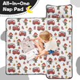 thumbnail image 4 of Fireman and Flame White Pattern Teens Toddler Nap Mat with Pillow, Sleeping Mat Bag for Preschool Daycare 59"x22", 4 of 6
