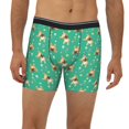 thumbnail image 2 of Men'S Boxer Briefs, Bulldog Puppy Flower Soft And Breathable Mens Underwear Boxer Briefs With Widen Waist, 2 of 2