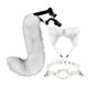 thumbnail image 1 of 3 piezas de accesorios decorativos para disfraz de Halloween con orejas y cola de gato gris Yuyangstore disfraz de cosplay, 1 of 8