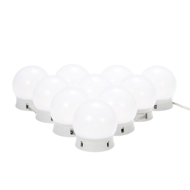 Espejo de maquillaje con luz LED Tomshine DC5V 10W, 10 luces, USB, 5 niveles de brillo, 3 colores, función de memoria y cable extensible. ¡Ilumina tu belleza!
