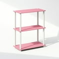 thumbnail image 5 of Furinno Turn-N-Tube 3-Tier Multipurpose Compact Display Rack, Shelving Unit, Bookcase, Pink/White, 5 of 6