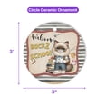 thumbnail image 5 of Welcome Ragdoll Back to School Vintage Retro Ceramic Round Ornament Cat Lover Kitten Owner Gifts Idea Home Tree Decor - 02012, 5 of 5
