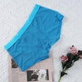 thumbnail image 6 of Men Mesh Boxer Briefs Thin Low Waist Transparent Sexy Underwear Pouch Panties, 6 of 11