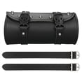 thumbnail image 5 of Motorcycle Fork Bag, PU Leather Handlebar Tool Pouch Sissy Bar Roll Storage Bag with 2 Straps, 5 of 9
