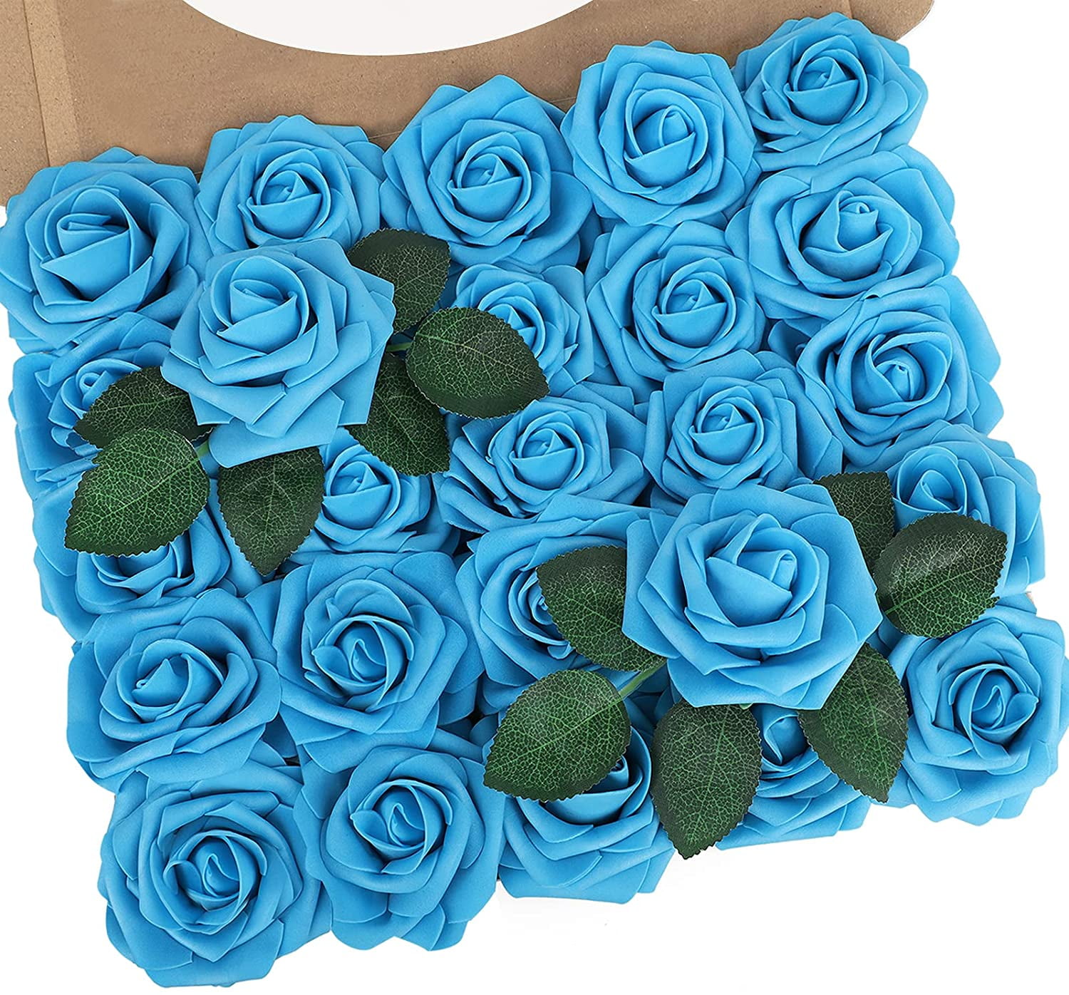 PE Foam Artificial Flowers 8CM Simulation Rose Flower 25pcs Real ...
