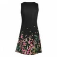 thumbnail image 4 of Jophufed Summer Spring Dresses for Women 2025 Cute Cold Shoulder Boho Tshirt Dresses A Line Shift Floral Printed Tunic Dress,Sleeveless Beach Short Mini Sundress, 4 of 5