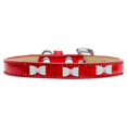 thumbnail image 1 of White Bow Widget Dog Collar Red Ice Cream Size 10, 1 of 1