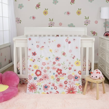 UPC: 0846216022227 | Sammy & Lou Floral Sprinkles 4 Piece Crib Bedding Set Infant Pink
