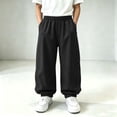 thumbnail image 2 of Youth Boys' Sweatpants 5-15 Years - Soft Jogger Pants with Pockets, Elastic Waist Baggy Pants for Kids School Sports, 2 of 6