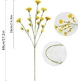 thumbnail image 2 of Yellow Carnations Artificial Flowers 5heads 7.56in Carnations Flowers Silk Flowers Yellow Flowers Fake Flowers for Wedding Mother Home Office Decoration(Yellow), 2 of 5