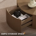thumbnail image 7 of Gelloan 31.5" Round Coffee Table with Two Drawers，Circle Coffee Table Space-Saving Multiple Purpose for Living Room，Dining Room and Home,Brown, 7 of 7