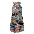 thumbnail image 4 of Winter Savings Clearance under 10.00 LYXSSBYX Womens Tops Sleeveless Halter Women's Casual Summer Printed Sleeveless Tank Halter Neck Tops Blouse, 4 of 5