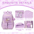 thumbnail image 4 of Ludolm Cute Backpack, Lightweight and Large Capacity Backpack for Middle, Kawaii Backpack, 4 of 9