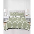 thumbnail image 3 of Sage Green Abstract Twin XL Size Down Alternative Comforter,Lightweight Comforter Quilt Bedding Set with Pillow Shams Modern White Geometric Twisted Art All Seasons Bed Comforter Duvet Insert 68"x98", 3 of 7