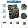 thumbnail image 7 of Hokiten Table Runners 72 Inches Long Dress Scarves, Yellow Flower Butterfly Farmhouse Kitchen/Dining Table Runner, Coffee Tablerunners, Teal Metal Striped Vintage 13x72 Inch, 7 of 7