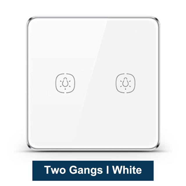 Tuya ZigBee Light Smart Switch Home Office Control táctil inalámbrico Interruptor de lámpara WiFi Panel de control inteligente, Blanco, 2 unidades Speravity EL001893-02B