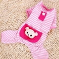 thumbnail image 5 of Classic Striped Dog Pajama Stretchable Dog Jumpsuit Colorful Stripe Dog Shirt Soft Cotton Knitted Pajamas - xl, 5 of 5