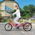 thumbnail image 3 of MOONCOOL 16 inch Kids Tricycle, Single-Speed Three Wheeled Bike for 3'9" to 4'9" 3-13 Year Old Boys & Girls, Children Stable Trike with Large Rear Basket, 3 of 8