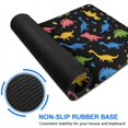 thumbnail image 6 of Long Mouse Pads for Desk,Colorful Dinosaur on Black Pattern Desk Mats on Top Of Desks, Desk Mouse Pad Extra Large with 3mm Non-Slip Base and Stitched Edge for Gaming,Office,Work,Home 47.3"x23.6", 6 of 6