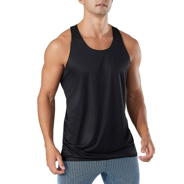 Chaleco deportivo para hombre de talla grande - Chaleco ligero para correr al aire libre - Diseño transpirable de poliéster - Tallas S-XXL para entrenamiento/atletismo