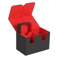 thumbnail image 1 of 160 Card Deck Box with Compartment Container for Trading Black red, 1 of 8