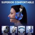thumbnail image 5 of Gaming Headset Wired for PS5 PC PS4 Switch, Over Ear Gaming Headphones with Surround Noise Cancelling Mic/RGB/3.5mm for Xbox/Blue, 5 of 8