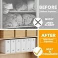 thumbnail image 2 of SpaceAid 6 Pack Sheet Organizers and Storage, Queen & King Size, White, Fabric, 2 of 7