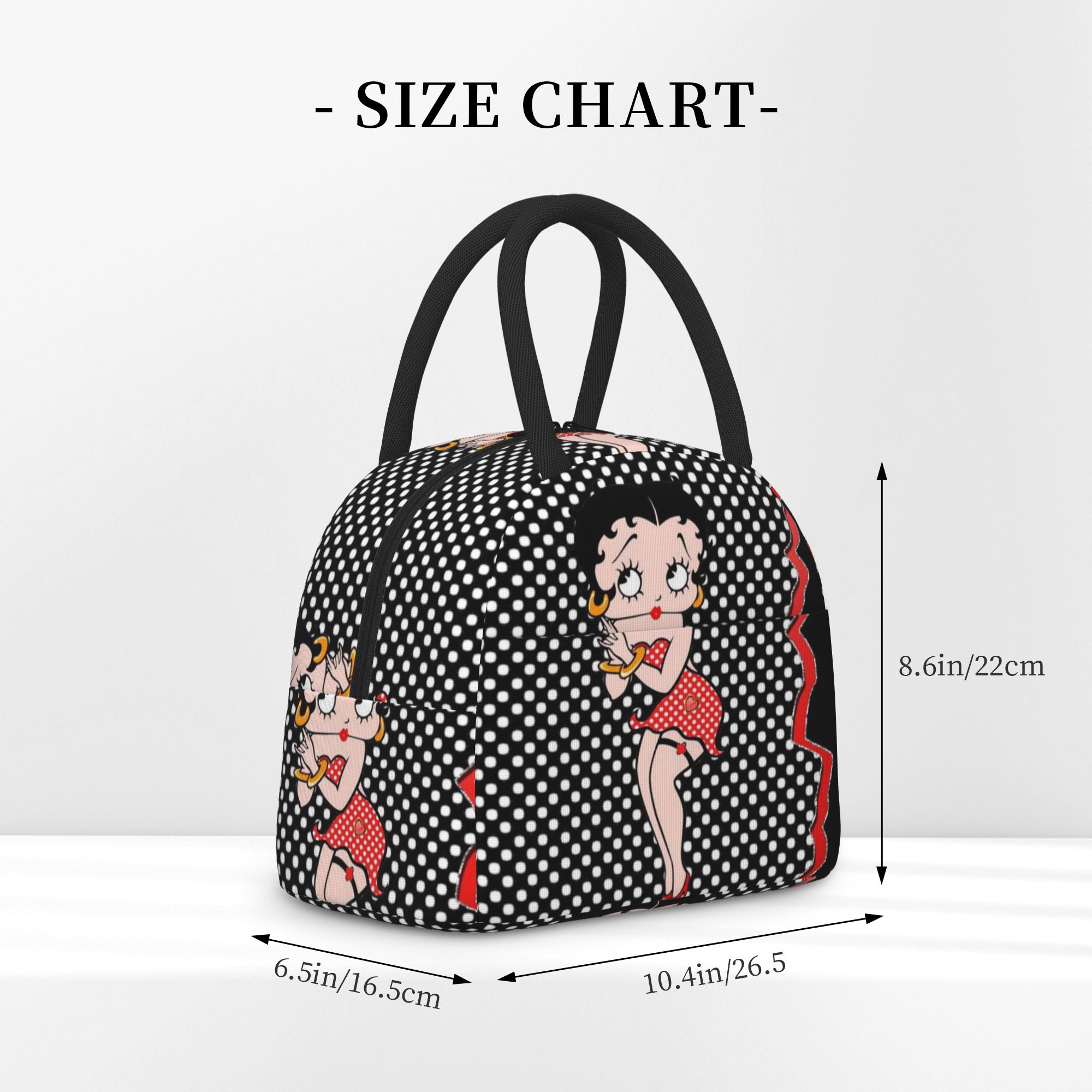 Betty Boop Lunch Bag For Women Men, Cartoon Lunch Box, Large Capacity Reusable Tote Bags For Work Picnic Travel