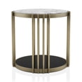 thumbnail image 2 of Furniture of America Kual Contemporary Metal 1-Shelf End Table in Brass, 2 of 7