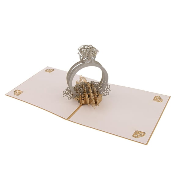 QSTDGVPW 3D Up Handmade Wedding Invitation Postcard Engagement Greeting Card