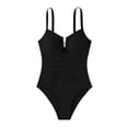 thumbnail image 3 of Aobny Long Torso Cute Bathing Suits Black Padded Women's Swimsuits Bikini Monokini Bathing Suits for Women, 3 of 4