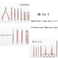 thumbnail image 2 of Juego de manicura Kit profesional de cortaúñas rosa Herramientas para el cuidado de la pedicura - Kit de aseo para mujeres de acero inoxidable 18 piezas para viajes o el hogar (rosa) Feliz Sencillez, 2 of 5
