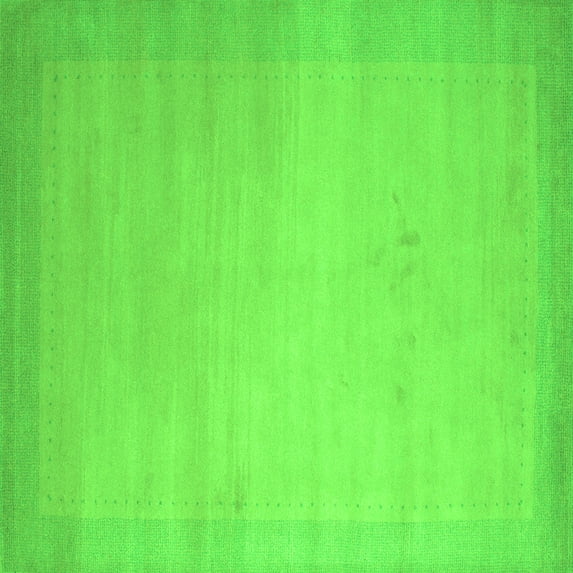 Ahgly Company Indoor Square Abstract Green Contemporary Area Rugs, 4' Square