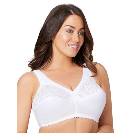 

Glamorise Full Figure Plus Size MagicLift Cotton Support Bra Wirefree #1001