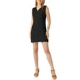 thumbnail image 2 of Vestido mini casual sin mangas con capucha de color sólido de punto para mujer Inspire Chic XL negro, 2 of 6