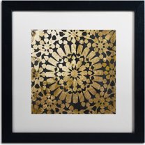 Trademark Fine Art "Moroccan Gold III" Canvas Art by Color Bakery, White Matte, Black Frame
