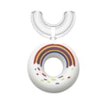 thumbnail image 2 of Cepillo de dientes de viaje infantil en forma de U para baño con mango Cepillo de dientes manual de silicona para bebés para el cuidado de la boca de 2 a 6 años, color blanco Noticed HA009179-03B, 2 of 6