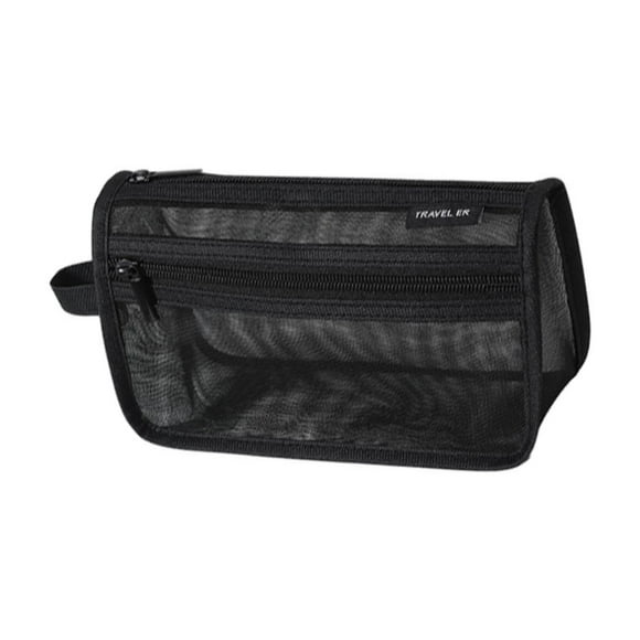 Housses de Volant Sac de Papeterie en Maille Grande Capacité Sac à Stylos en Maille Transparente Sac de Rangement Portable pour Étudiant