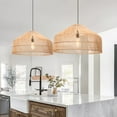 thumbnail image 6 of Arturesthome Woven Boho Pendant Light, Rattan Wicker Chandelier Hanging Lamp Ceiling Lighting Fixture for Kitchen Island Restaurant Craft Room, 6 of 14