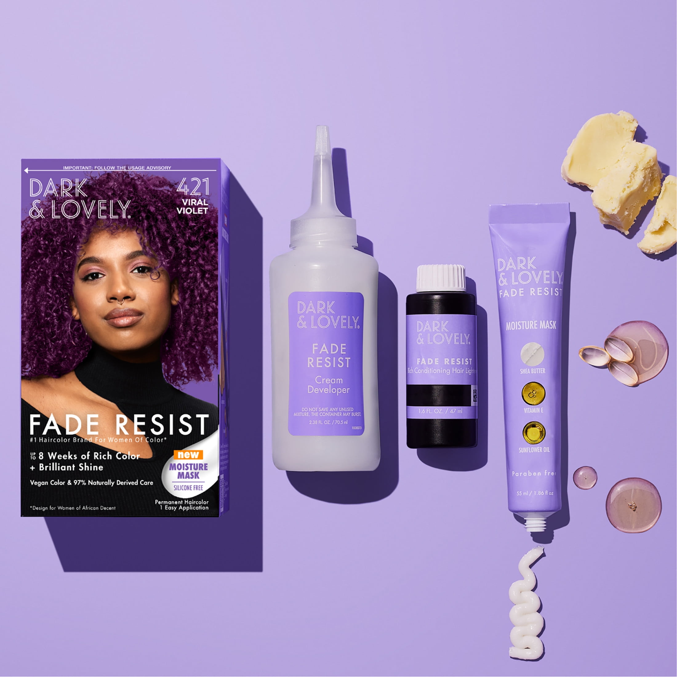 Softsheen-Carson Dark and Lovely SSC D&L Fade Resist Viral Violet, Virtual Violet, 1 kit